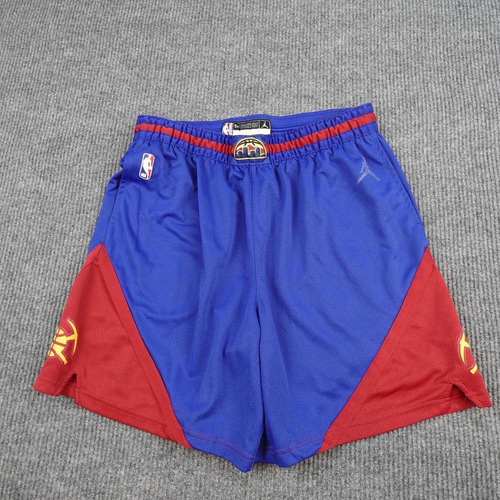 Denver Nuggets Player Issue Shorts Mens 50 Blue NBA Basketball Nike Jordan